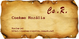 Csekme Rozália névjegykártya