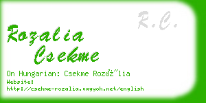 rozalia csekme business card